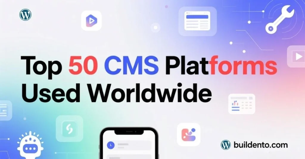 Top 50 CMS Platforms Used Worldwide Compare WordPress, Shopify, Drupal & More